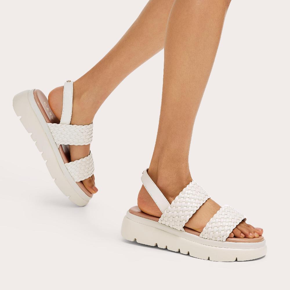 Carvela KRYPTON WEAVE Bone Woven Sandals By CARVELA COMFORT