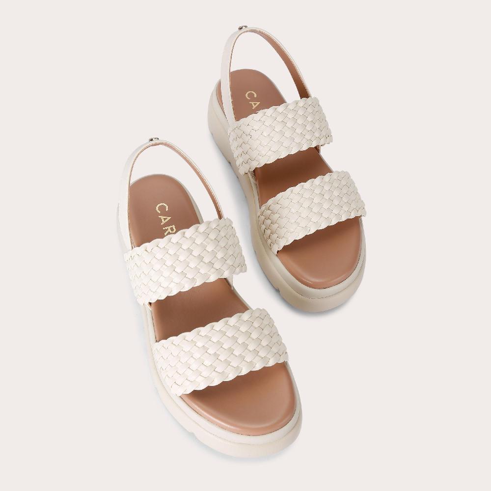 Carvela KRYPTON WEAVE Bone Woven Sandals By CARVELA COMFORT