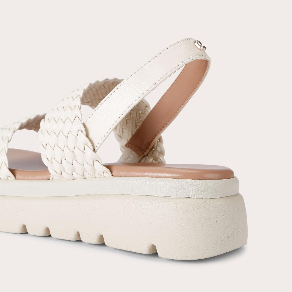Carvela KRYPTON WEAVE Bone Woven Sandals By CARVELA COMFORT
