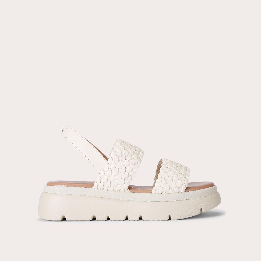 carvela KRYPTON WEAVE Bone Woven Sandals by CARVELA COMFORT