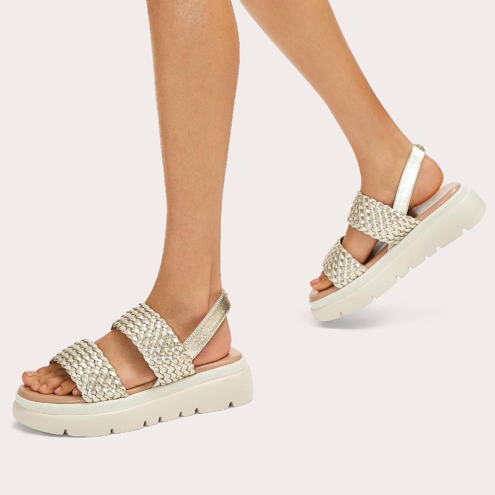 Carvela KRYPTON WEAVE Gold Woven Sandal By CARVELA COMFORT