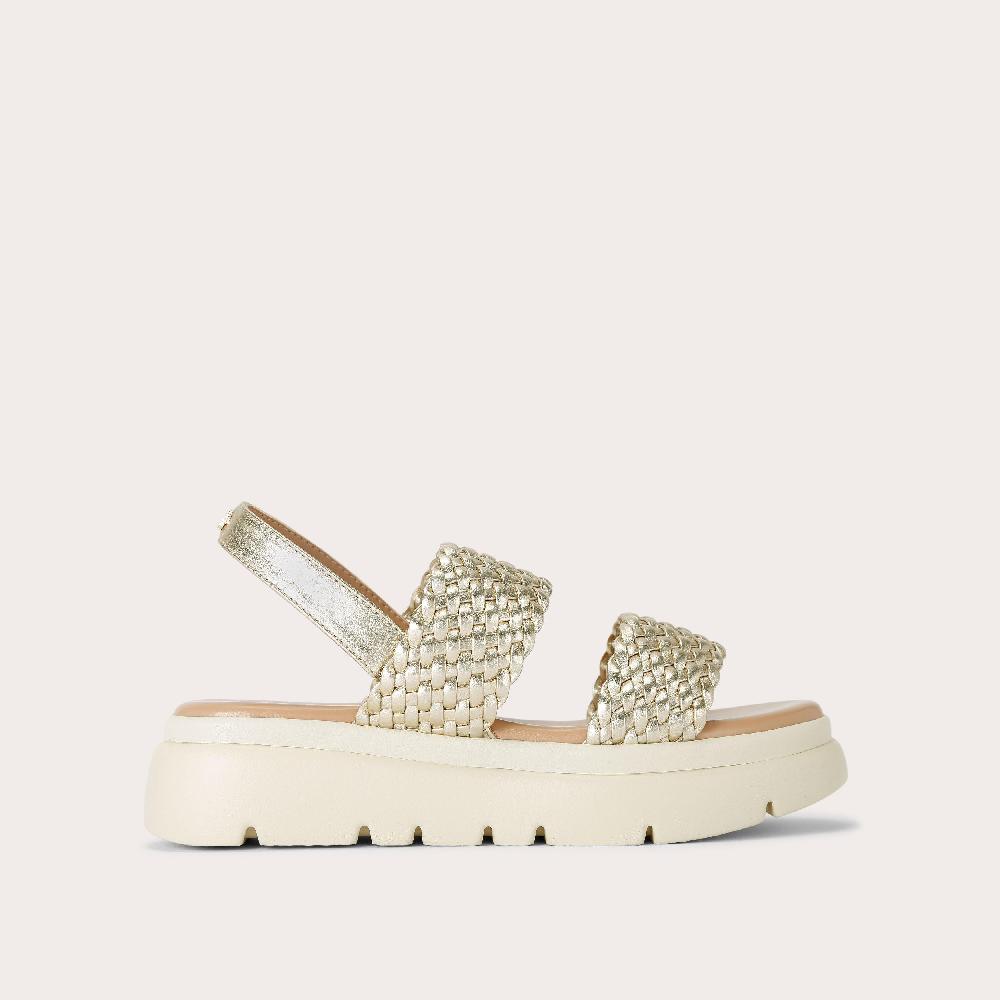 carvela KRYPTON WEAVE Gold Woven Sandal by CARVELA COMFORT