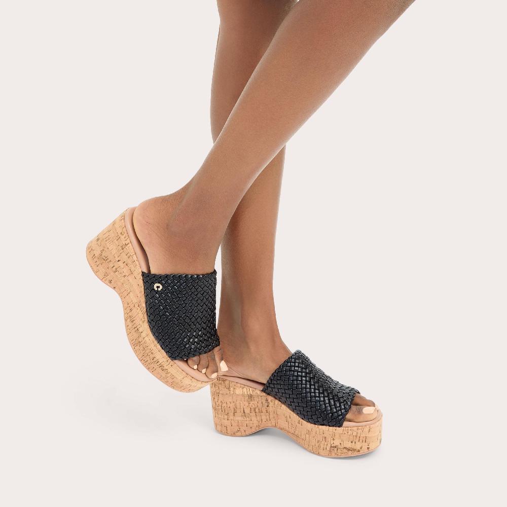 Carvela KRYPTON WEAVE WEDGE Black Woven Wedge Heel By CARVELA COMFORT