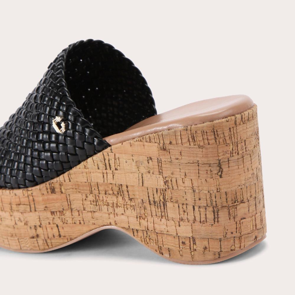 Carvela KRYPTON WEAVE WEDGE Black Woven Wedge Heel By CARVELA COMFORT