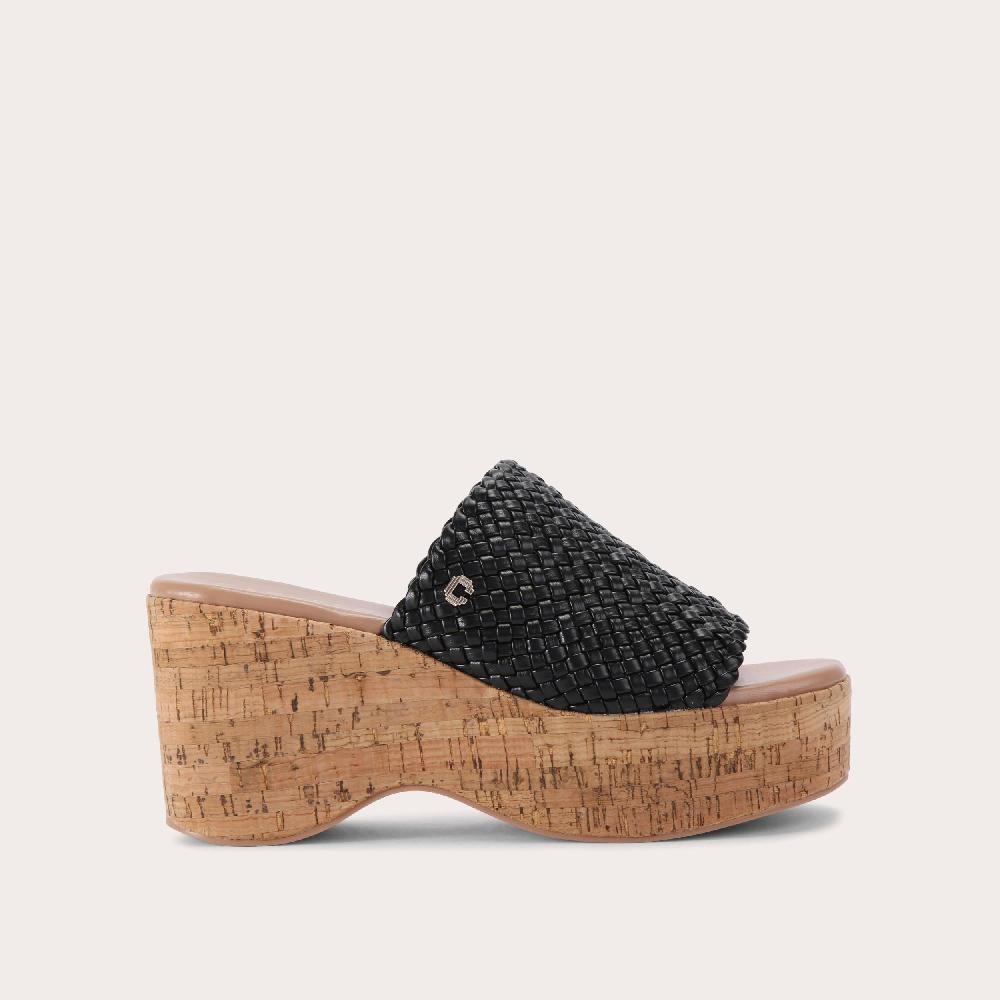 carvela KRYPTON WEAVE WEDGE Black Woven Wedge Heel by CARVELA COMFORT