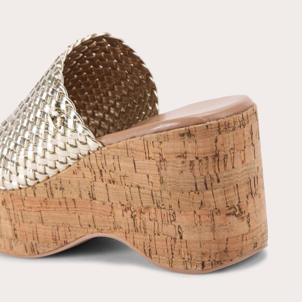 Carvela KRYPTON WEAVE WEDGE Gold Woven Wedge Heel By CARVELA COMFORT
