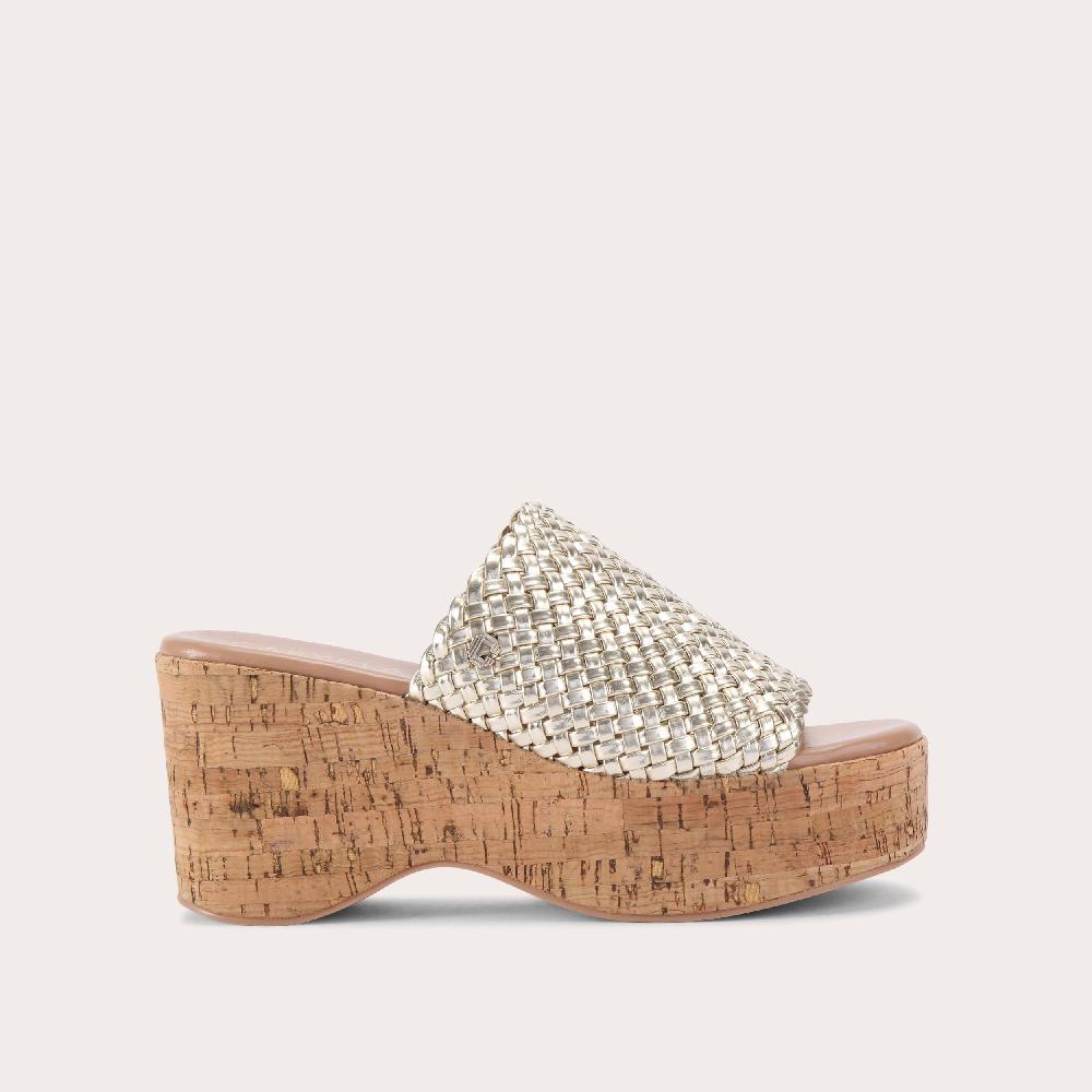 carvela KRYPTON WEAVE WEDGE Gold Woven Wedge Heel by CARVELA COMFORT