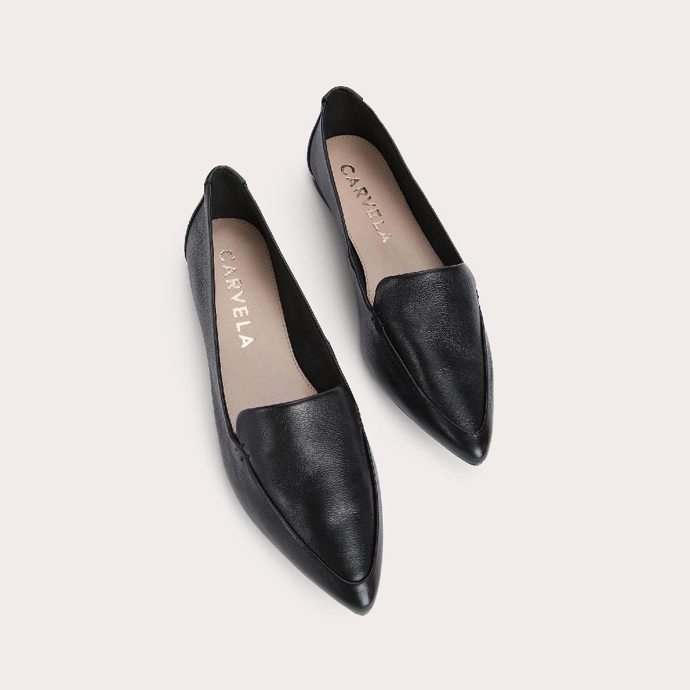 Carvela LANDED 2 Black Pointed Toe Flats By CARVELA