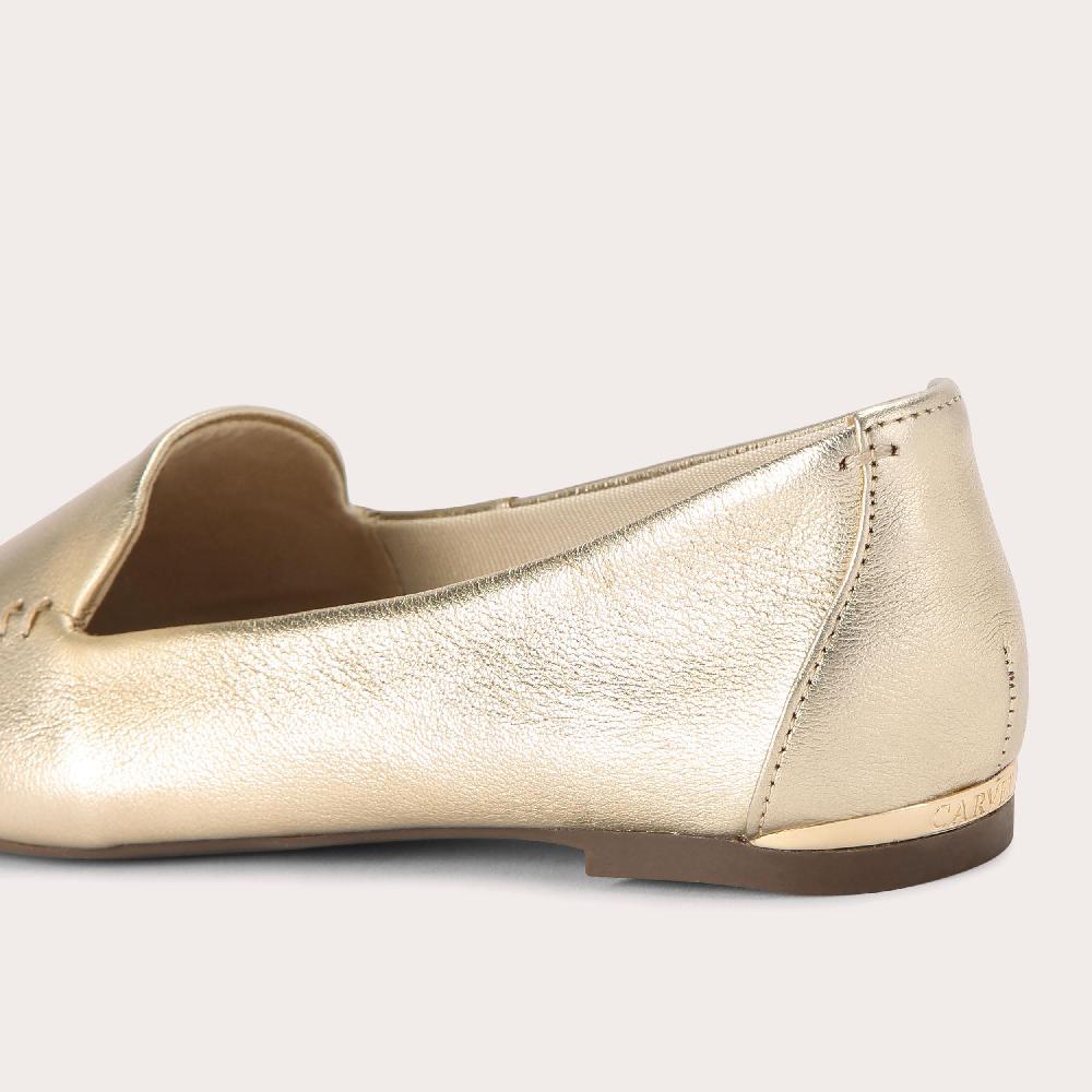 Carvela LANDED 2 Gold Leather Slip On Flats By CARVELA