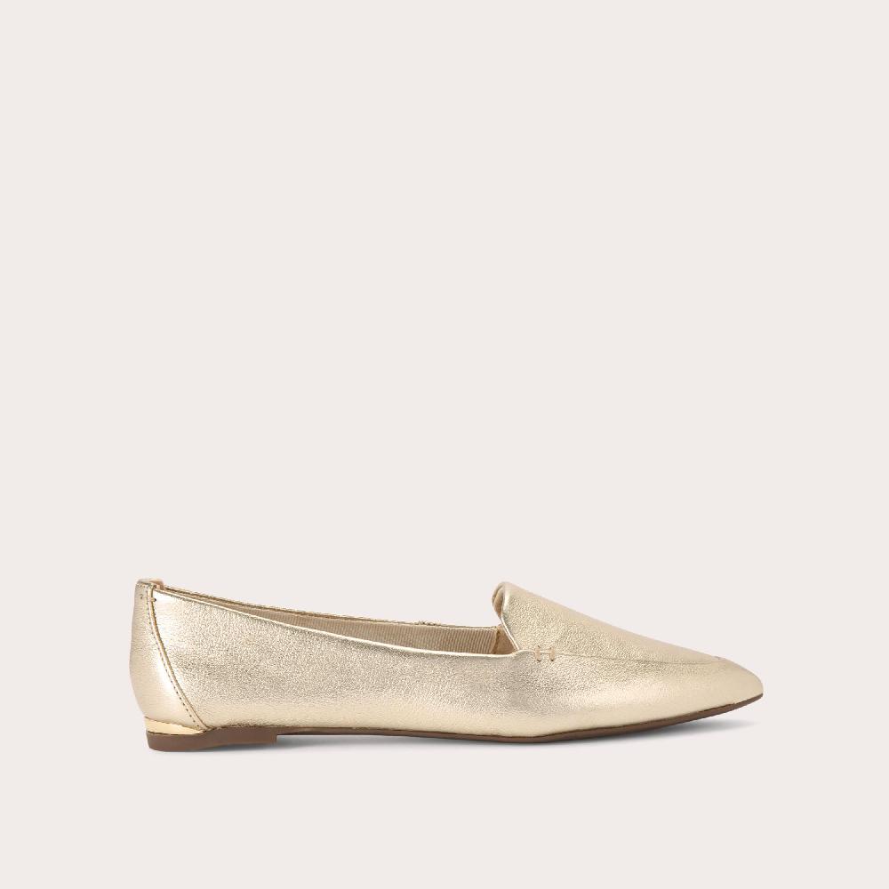 carvela LANDED 2 Gold Leather Slip On Flats by CARVELA