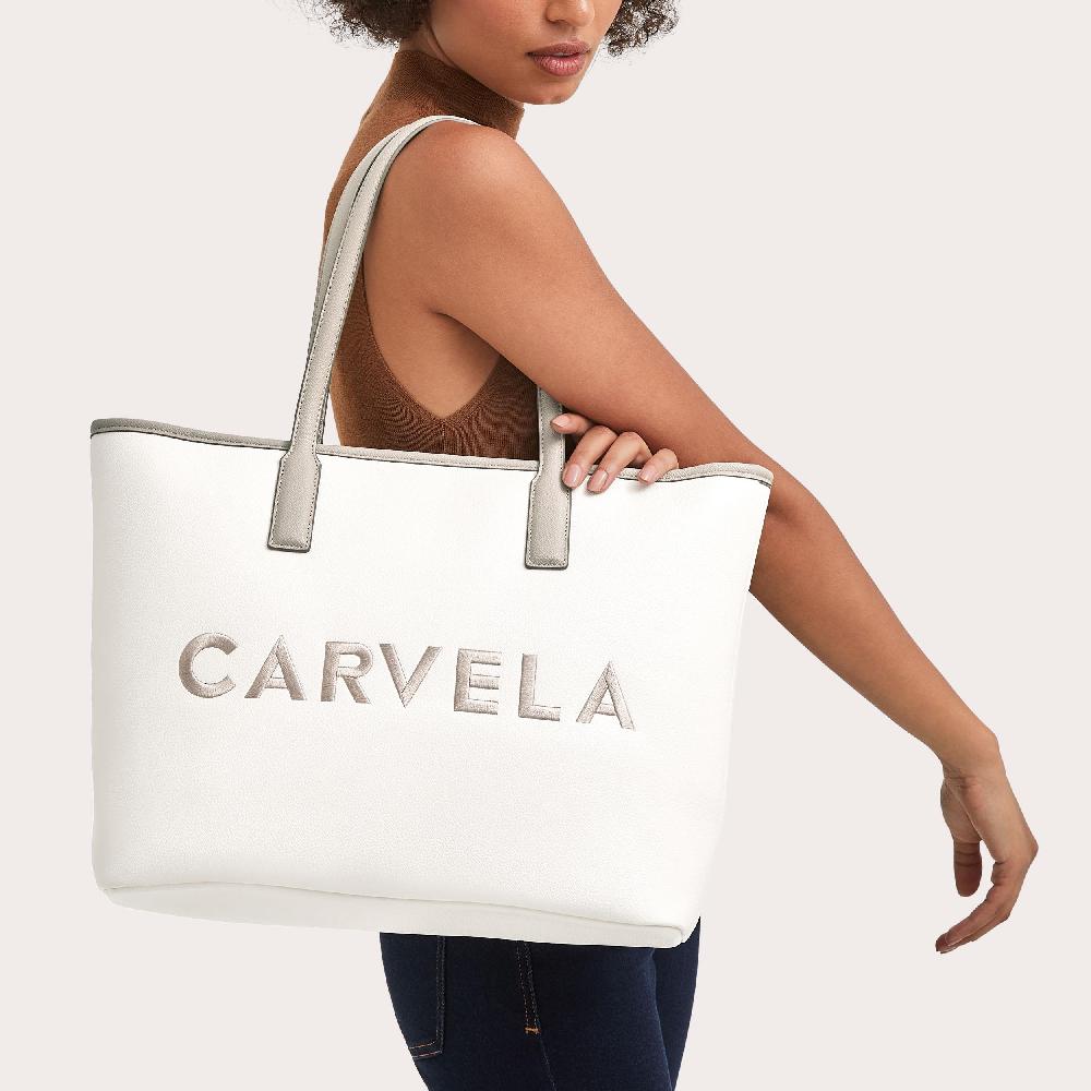 Carvela LARGE FRAME SHOPPER Large Bone Tote Bag By CARVELA