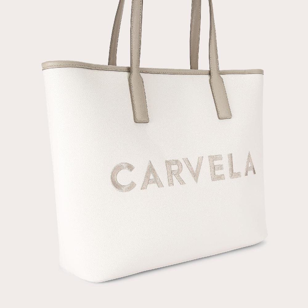 Carvela LARGE FRAME SHOPPER Large Bone Tote Bag By CARVELA