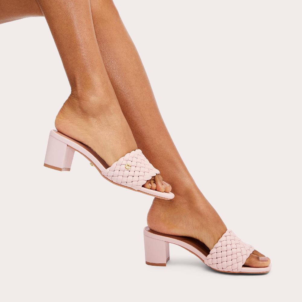 Carvela LATTICE Pink Woven Slip On Mules By CARVELA
