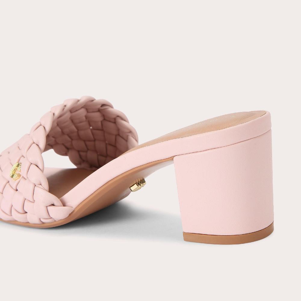 Carvela LATTICE Pink Woven Slip On Mules By CARVELA