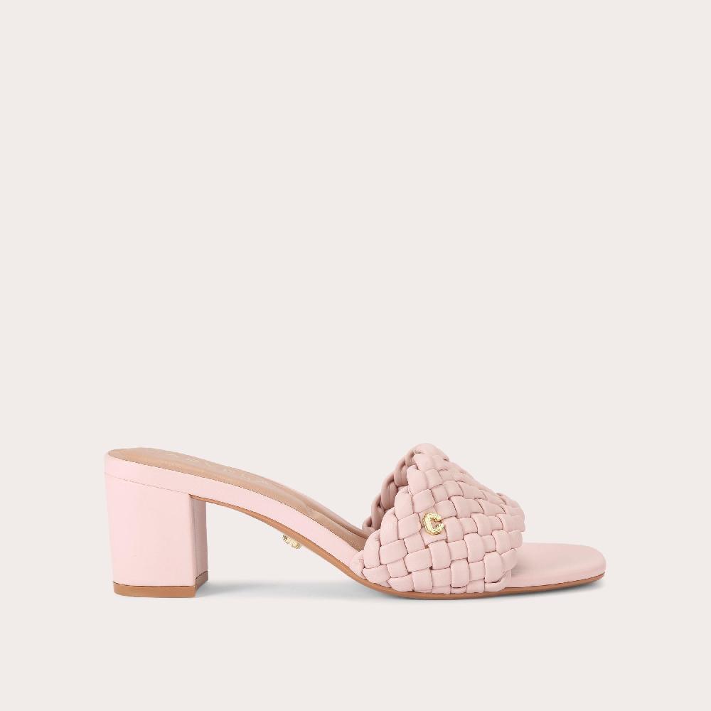 carvela LATTICE Pink Woven Slip On Mules by CARVELA