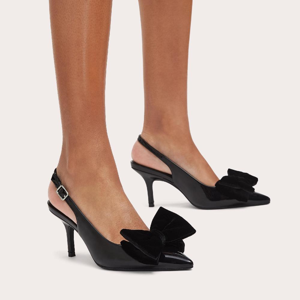 Carvela LAVISH BOW Black Velvet Bow Heel By CARVELA
