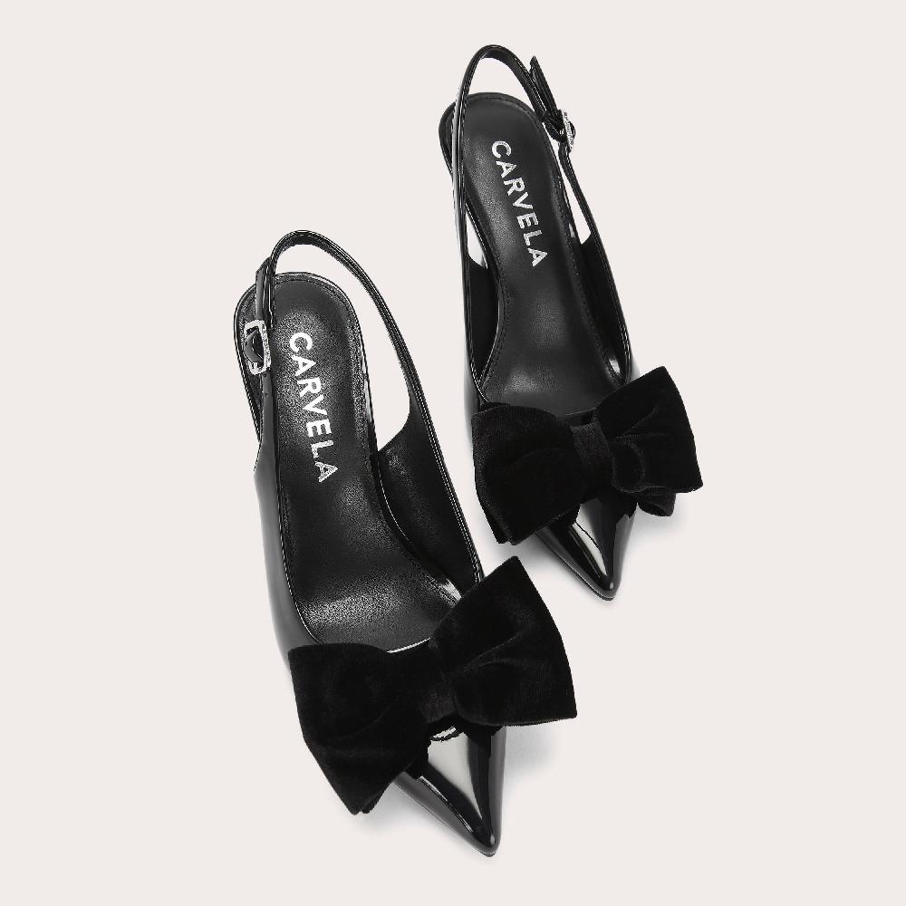 Carvela LAVISH BOW Black Velvet Bow Heel By CARVELA