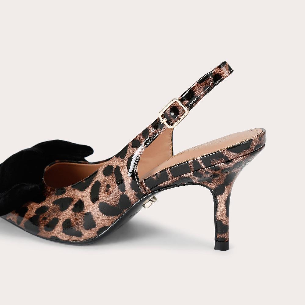 Carvela LAVISH BOW Leopard Print Patent Heel By CARVELA