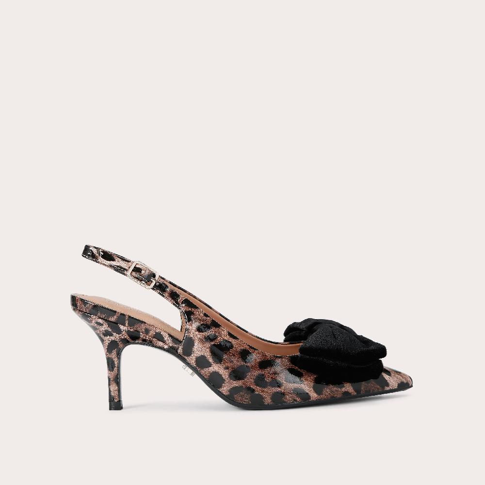 carvela LAVISH BOW Leopard Print Patent Heel by CARVELA