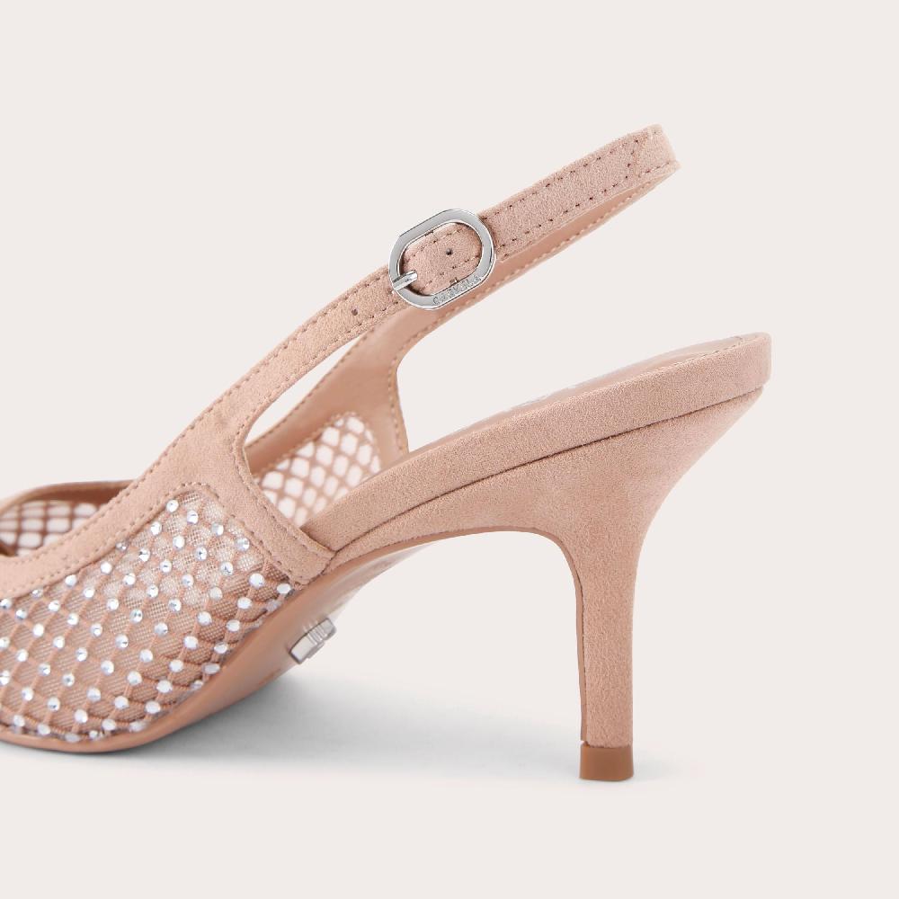 Carvela LAVISH JEWEL Blush Crystal Slingback Heel By CARVELA