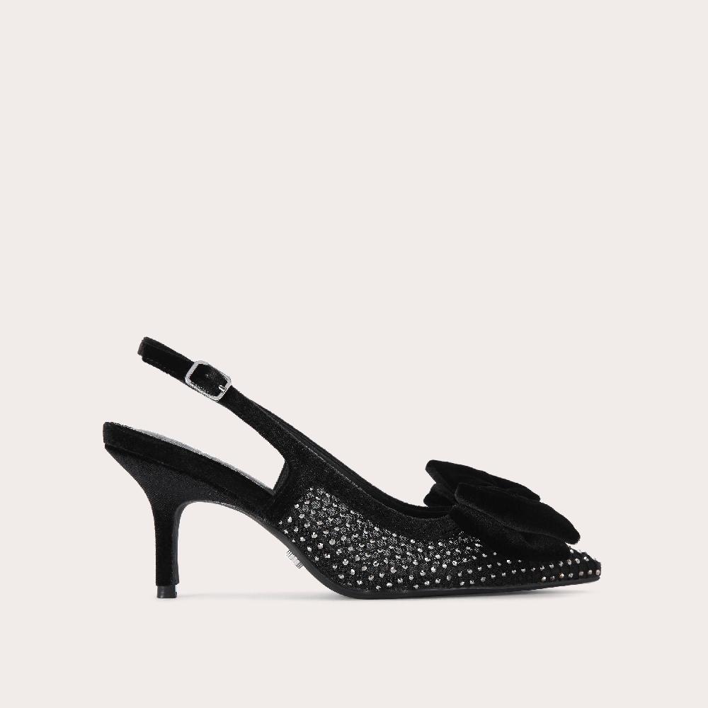 carvela LAVISH JEWEL BOW Black Fabric Bow Heel by CARVELA