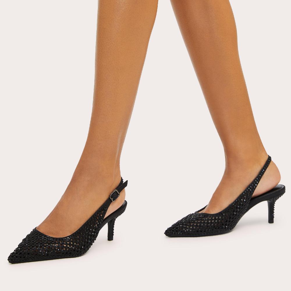 Carvela LAZER SLING Black Cut Out Slingback Heel By CARVELA