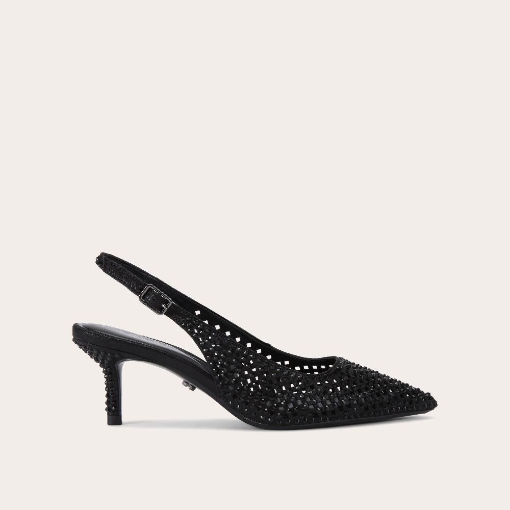 carvela LAZER SLING Black Cut Out Slingback Heel by CARVELA