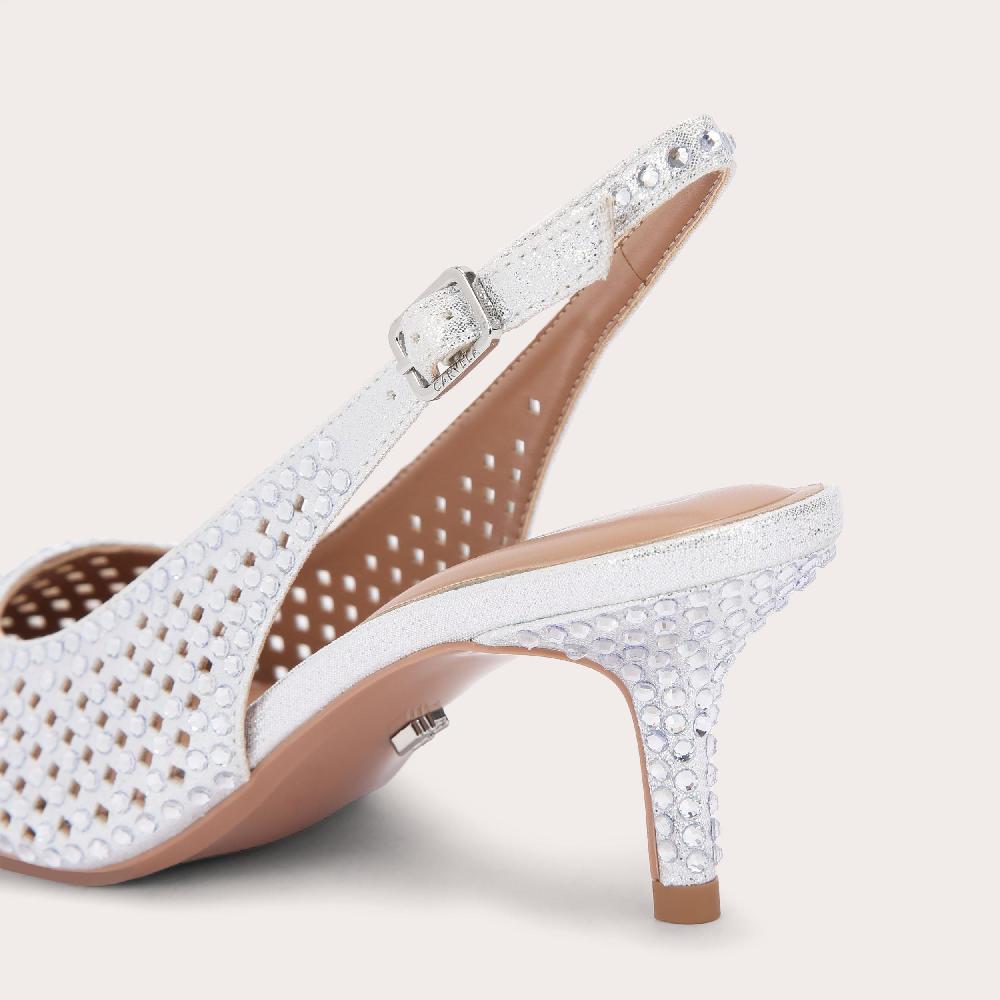Carvela LAZER SLING Silver Slingback Heel By CARVELA
