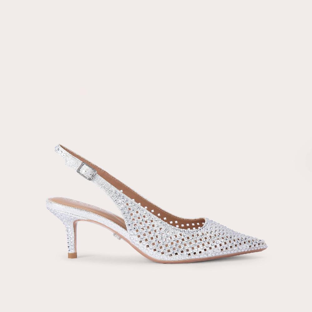 carvela LAZER SLING Silver Slingback Heel by CARVELA