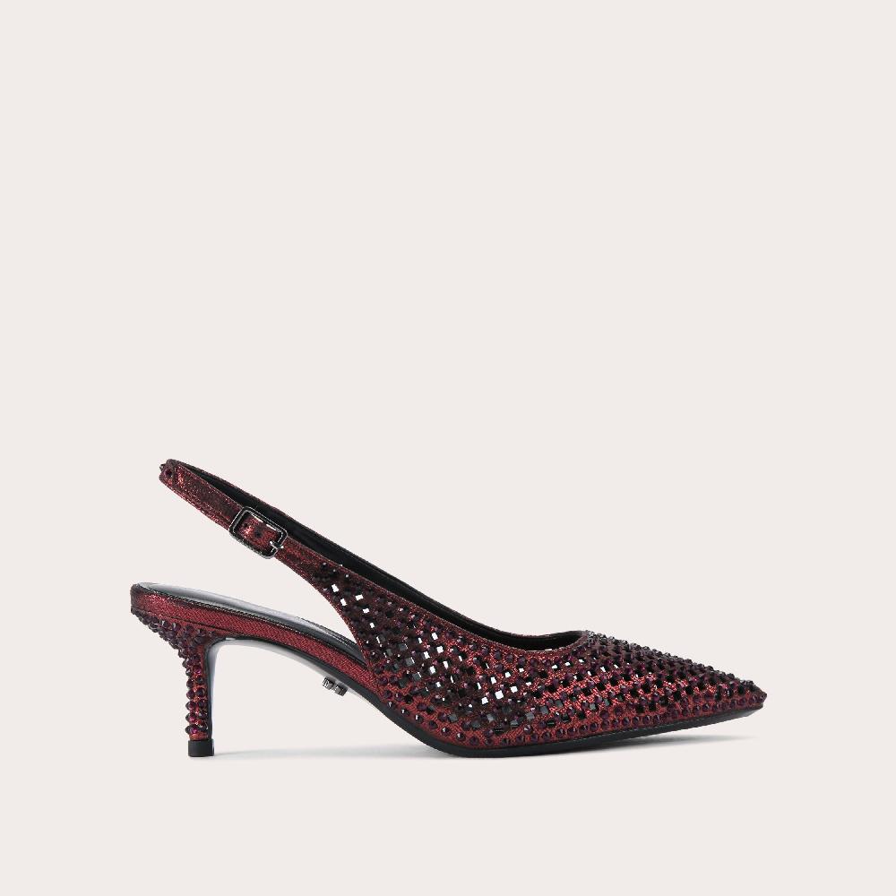 carvela LAZER SLING Wine Lazer Cut Slingback Heel by CARVELA