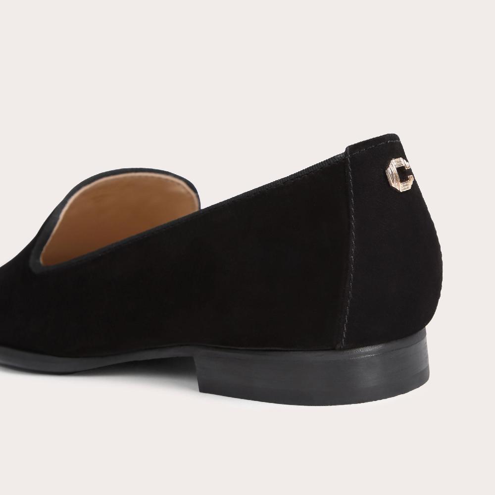Carvela LEGEND Black Suede Slip On Flat Shoes By CARVELA COMFORT