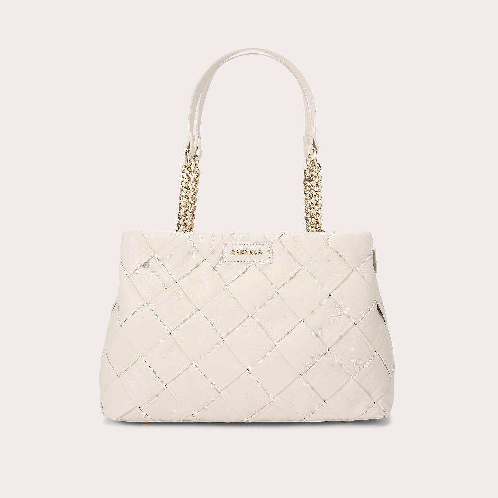 carvela LEXI WEAVE TOTE 3 Bone Raffia Tote Bag by CARVELA