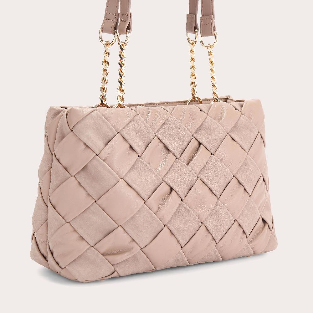Carvela LEXI WEAVE TOTE 3 Taupe Woven Tote Bag By CARVELA