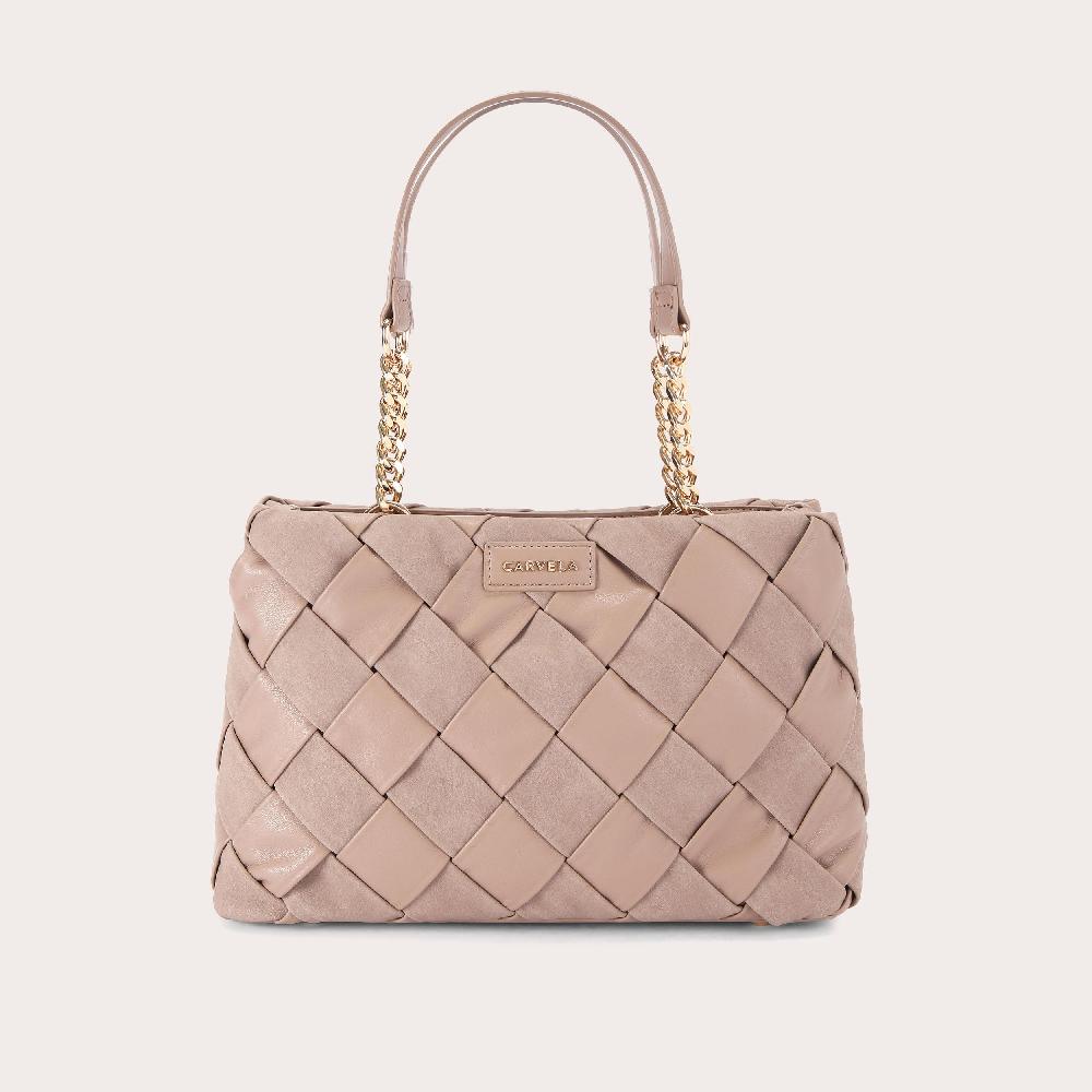 carvela LEXI WEAVE TOTE 3 Taupe Woven Tote Bag by CARVELA