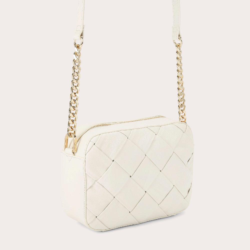 Carvela LEXI WEAVE XBODY Bone Synthetic Cross Body Bag By CARVELA
