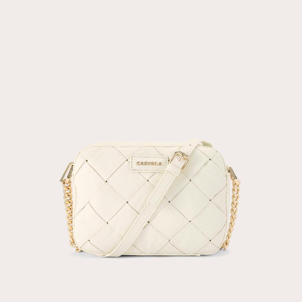 carvela LEXI WEAVE XBODY Bone Synthetic Cross Body Bag by CARVELA
