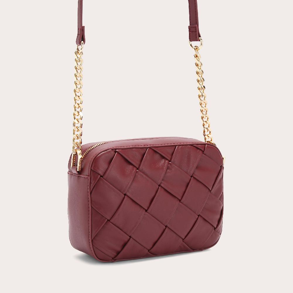 Carvela LEXI WEAVE XBODY Wine Cross Body Bag By CARVELA