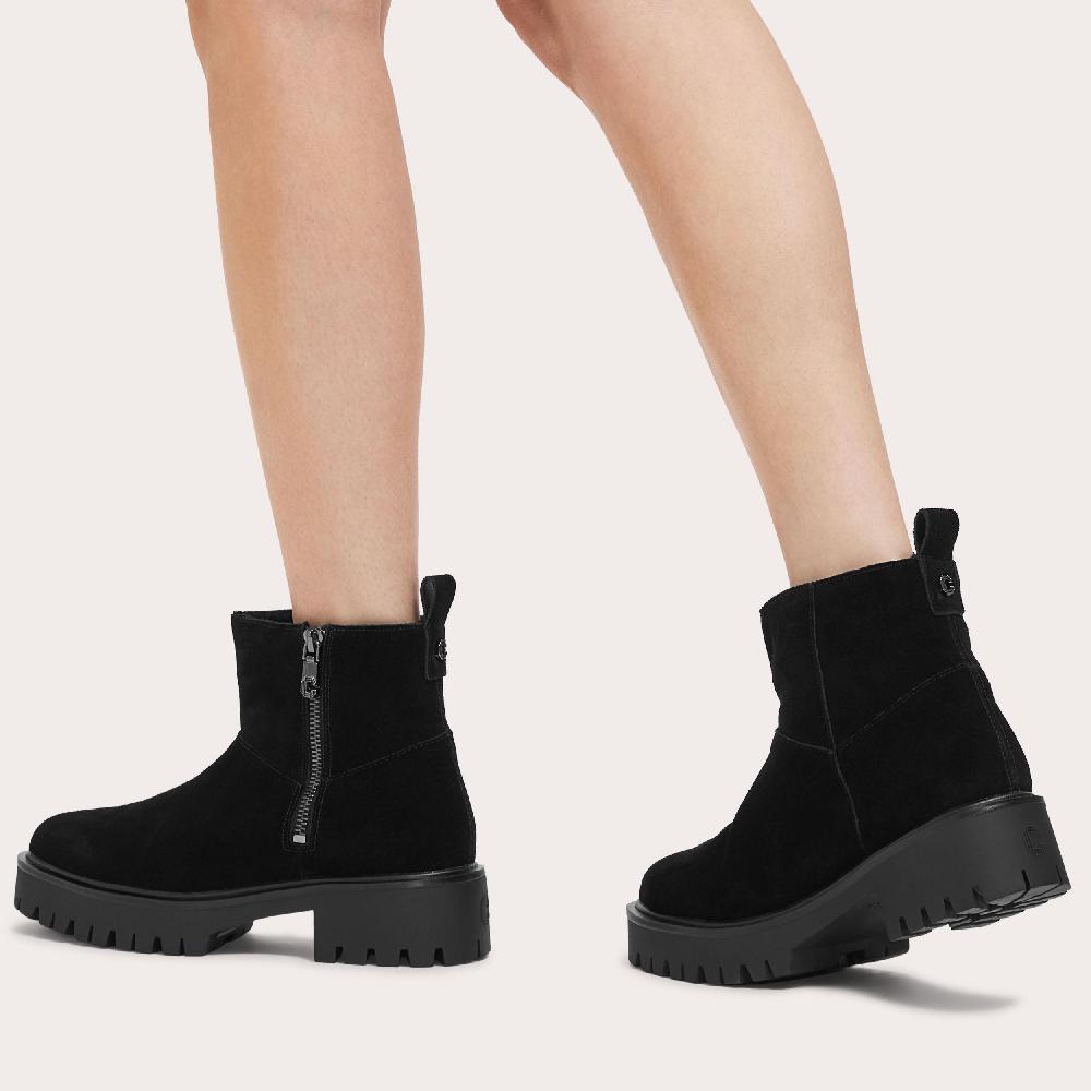 Carvela LIMIT FUR Black Suede Ankle Boot By CARVELA