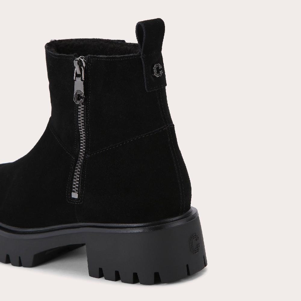 Carvela LIMIT FUR Black Suede Ankle Boot By CARVELA