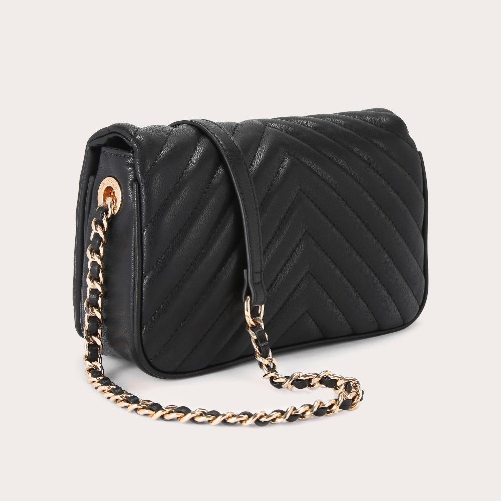 Carvela LOLA SHOULDER BAG Black Flap Over Bag By CARVELA
