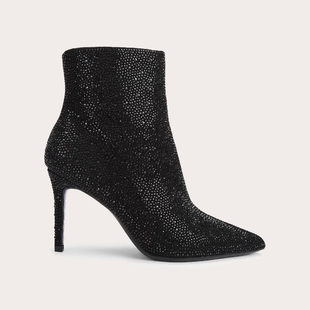 carvela LOVEBIRD BOOTIE Black Jewel Embellished Heeled Boot by CARVELA