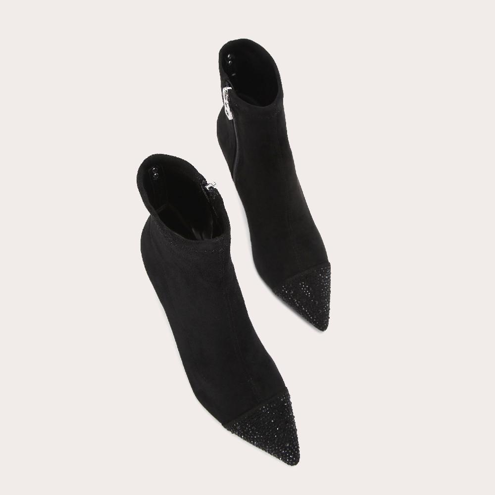 Carvela LOVEBIRD TOECAP Black Microsuede Ankle Boot By CARVELA