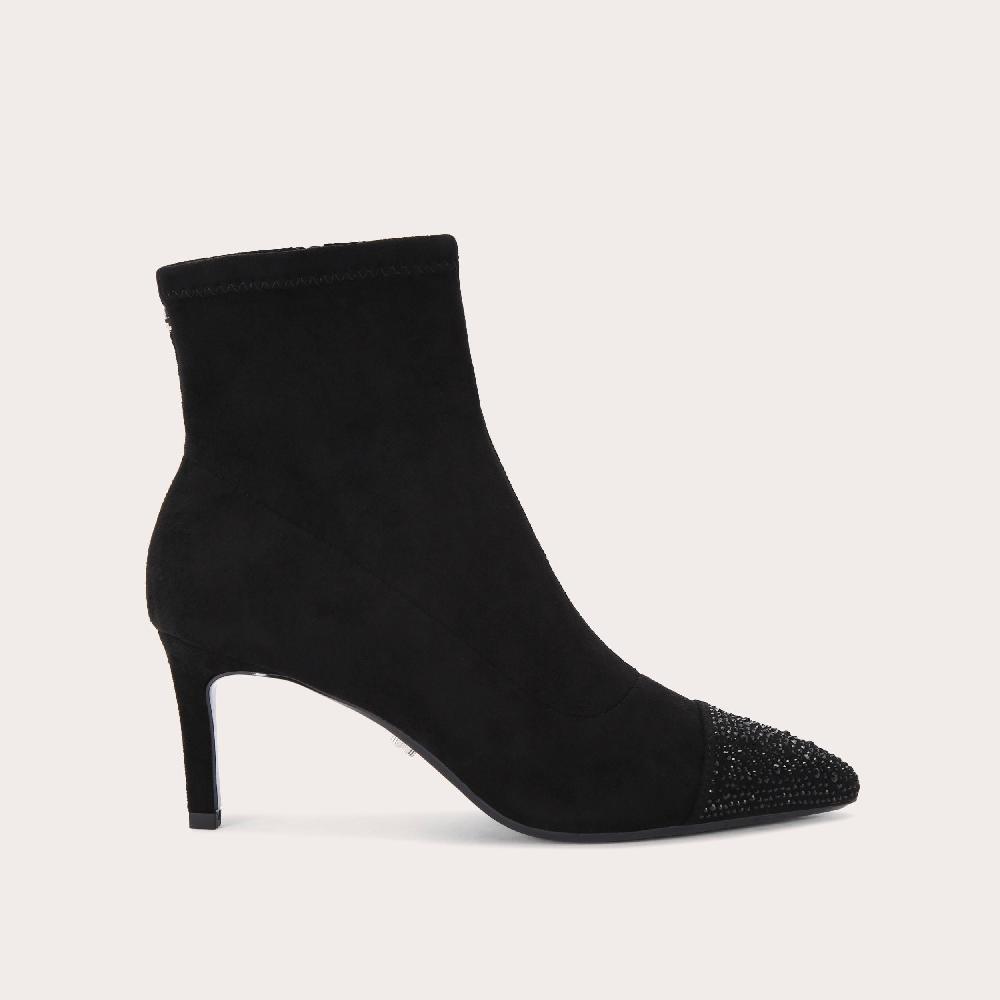 carvela LOVEBIRD TOECAP Black Microsuede Ankle Boot by CARVELA