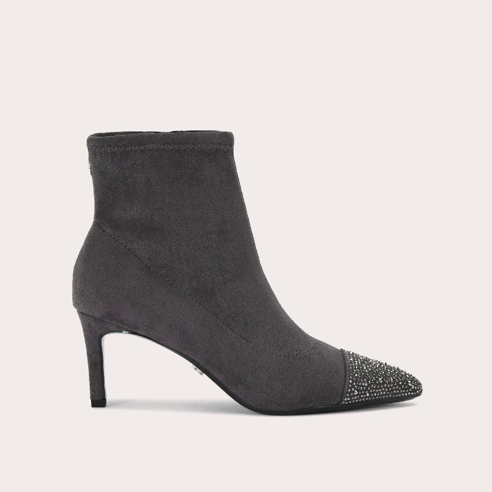carvela LOVEBIRD TOECAP Grey Microsuede Ankle Boot by CARVELA
