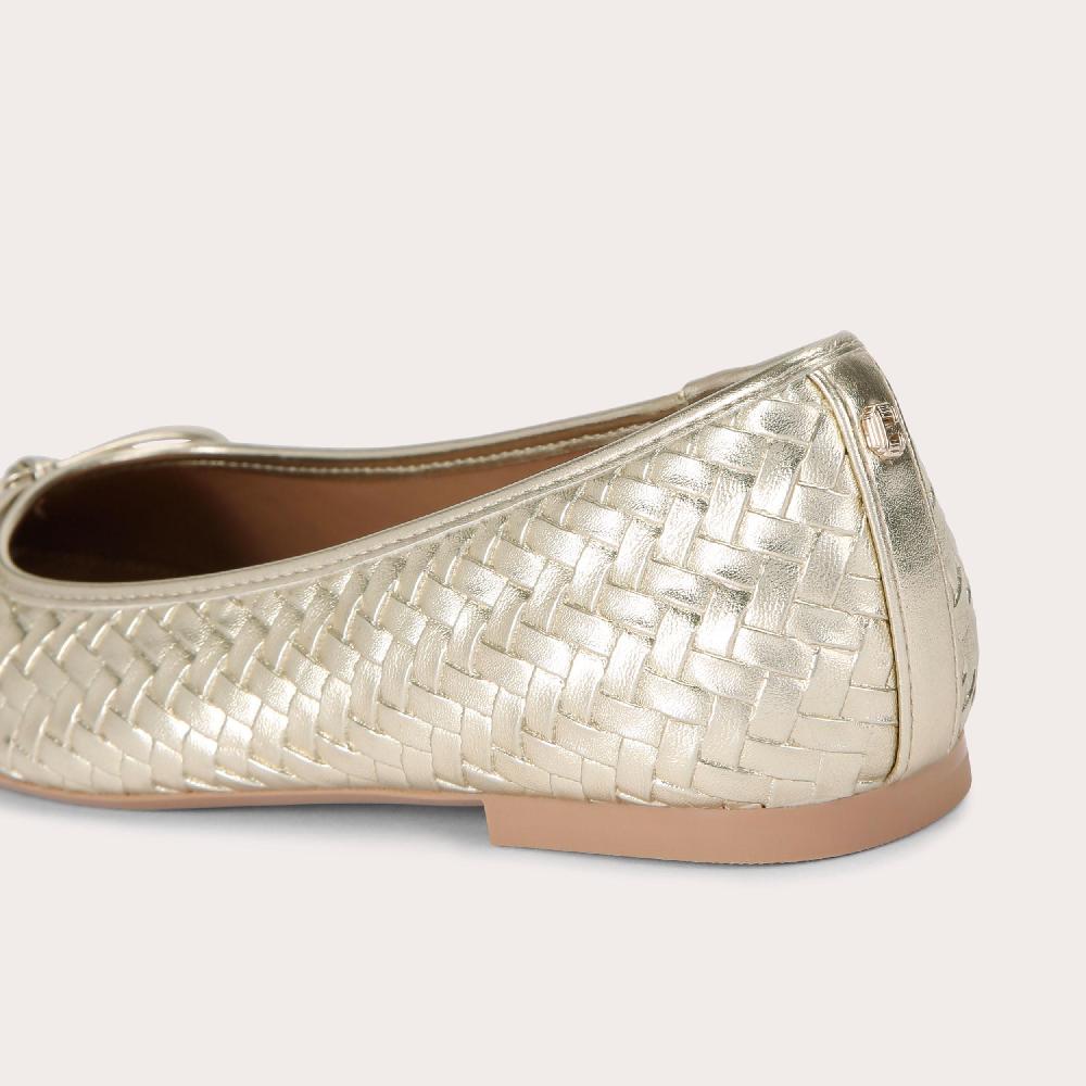 Carvela LUCCA BALLERINA Gold Synthetic Ballet Flat By CARVELA