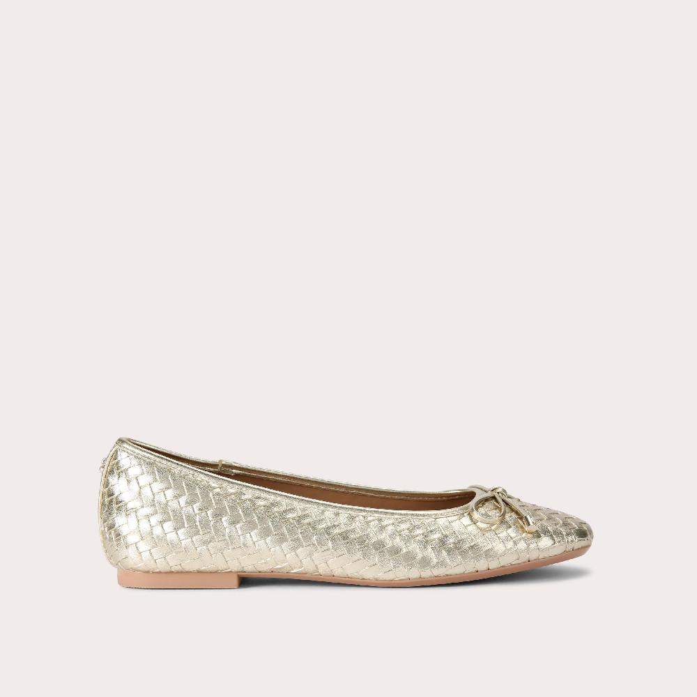carvela LUCCA BALLERINA Gold Synthetic Ballet Flat by CARVELA