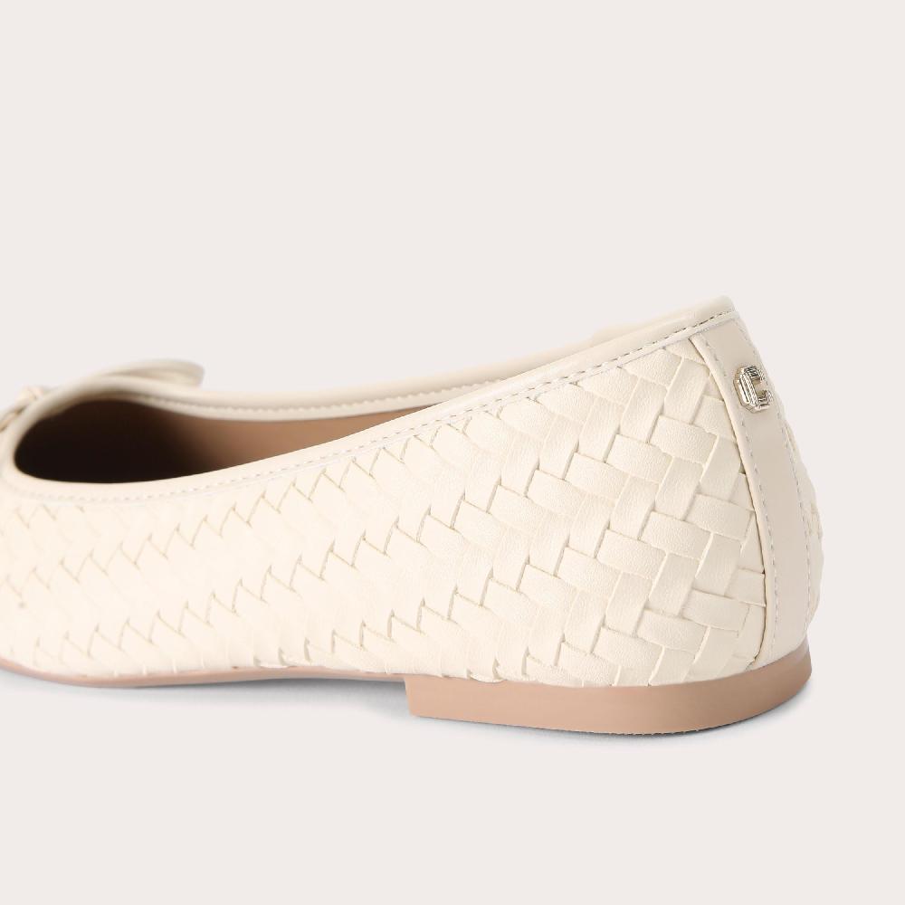 Carvela LUCCA BALLERINA Woven Bone Ballet Flats By CARVELA