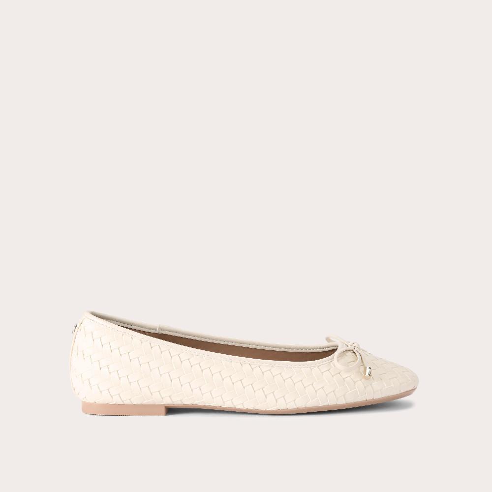 carvela LUCCA BALLERINA Woven Bone Ballet Flats by CARVELA