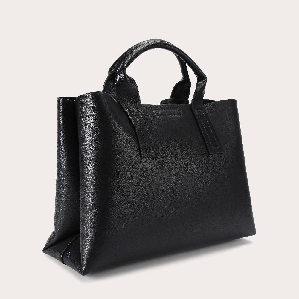 Carvela LUNA MIDI TOTE Black Textured Tote Bag By CARVELA