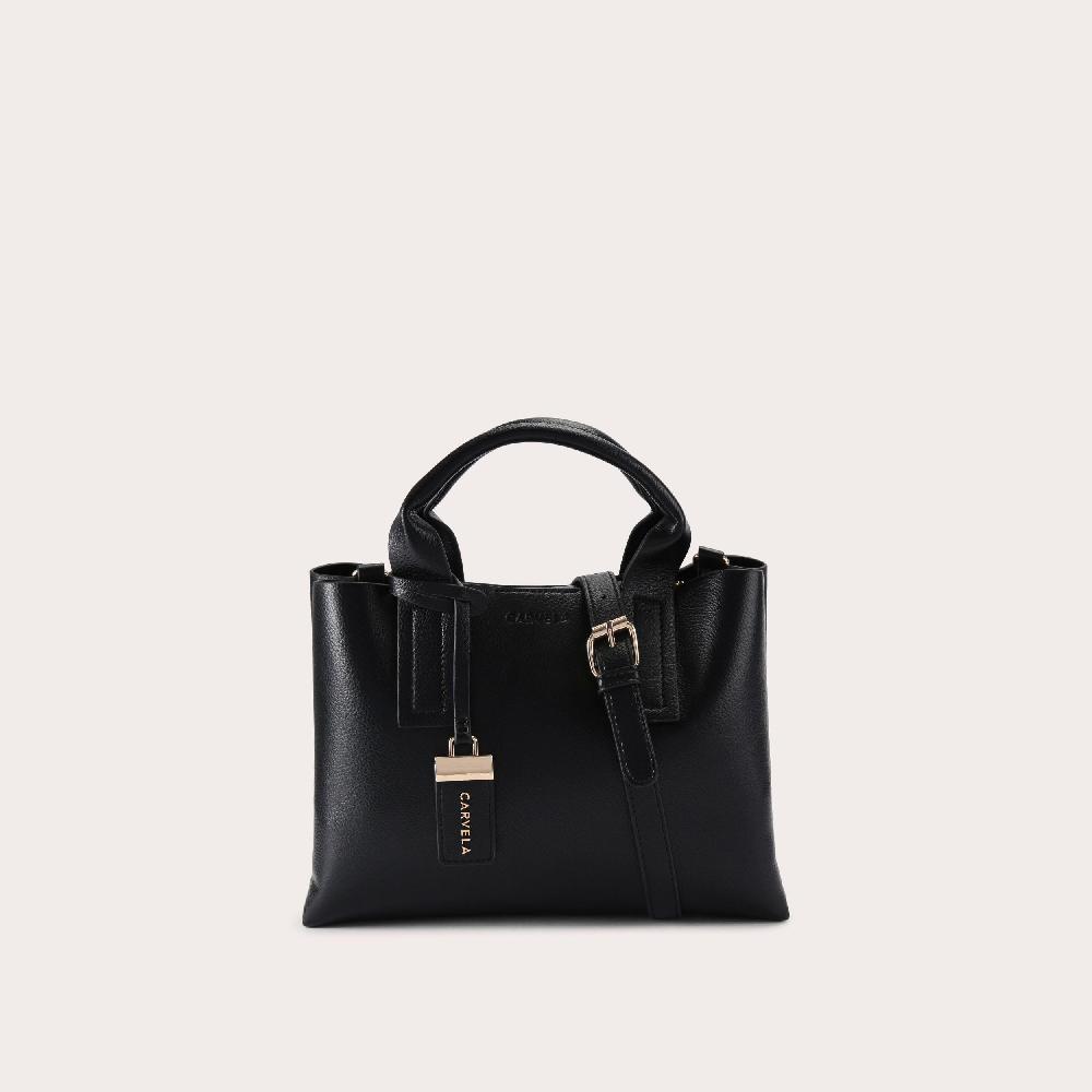 carvela LUNA MINI TOTE Black Synthetic Luna Mini Tote Bag by CARVELA